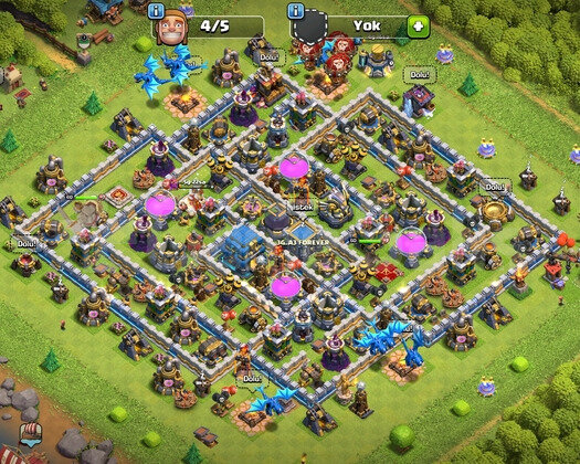 Clash of Clans BB 12 Hesap Tüm Binalar Max Süper