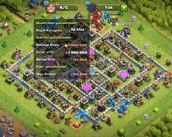 Clash of Clans BB 12 Hesap Tüm Binalar Max Süper