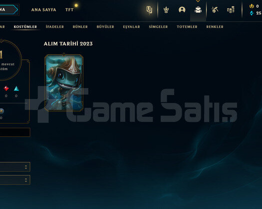 TR Unranked | 1 Kostüm - 25K Mö | LoL Hesap