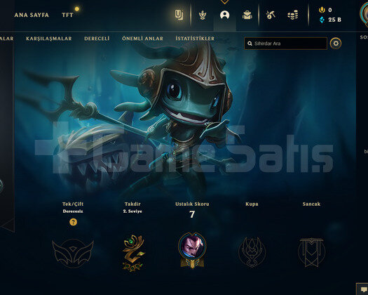 TR Unranked | 1 Kostüm - 25K Mö | LoL Hesap