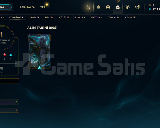 TR Unranked | 1 Kostüm - 27K Mö |LoL Hesap