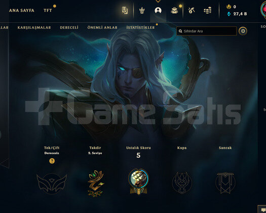 TR Unranked | 1 Kostüm - 27K Mö |LoL Hesap