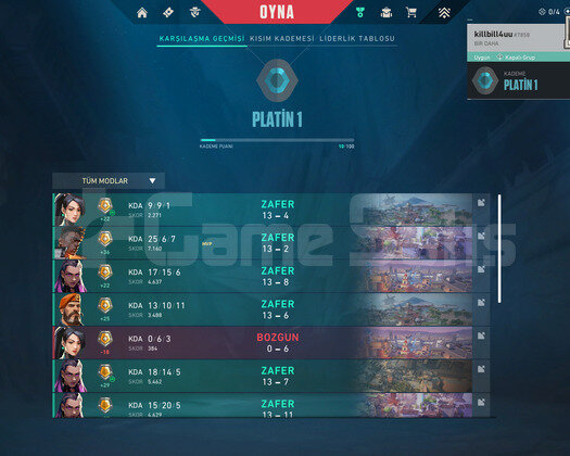 PLAT 1 TR FRESH HESAP - HEMEN TESLİM