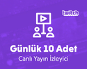 Twitch Günlük 10 Canlı Yayın İzleyici