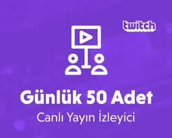 Twitch Günlük 50 Canlı Yayın İzleyici