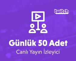 Twitch Günlük 50 Canlı Yayın İzleyici