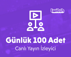Twitch Günlük 100 Canlı Yayın İzleyici