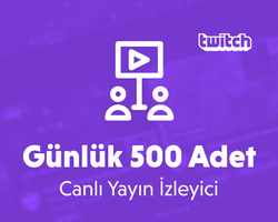 Twitch Günlük 500 Canlı Yayın İzleyici