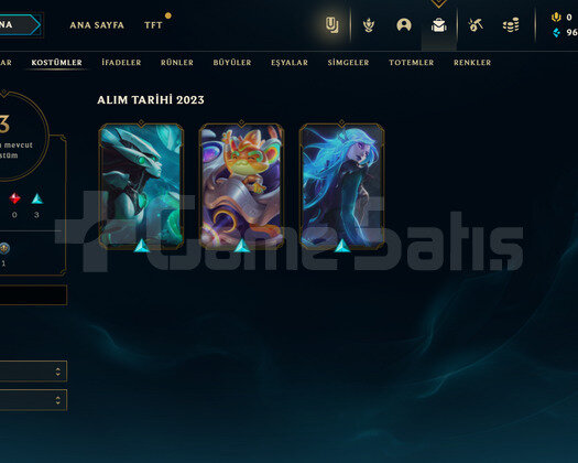 TR Unranked | 3 Kostüm - 23 Hero | LoL Hesap