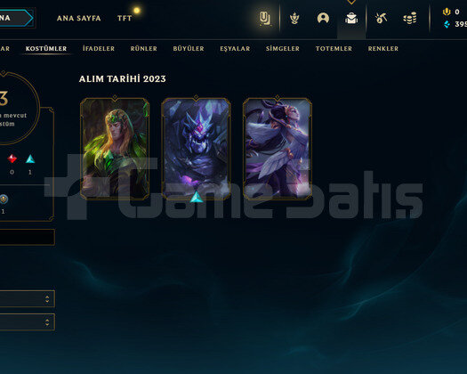 TR Unranked | 3 Kostüm - 24 Hero | LoL Hesap