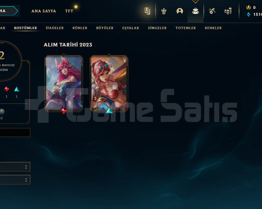 TR Unranked | 2 Kostüm - 23 Hero | LoL Hesap