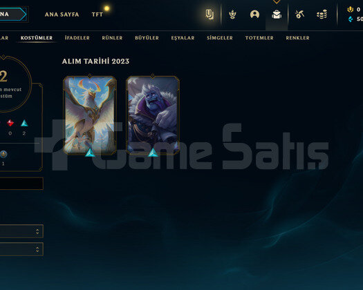 TR Unranked | 2 Kostüm - 36 Hero | LoL Hesap