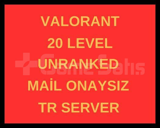 Valorant + 20 Level Unranked Hesap