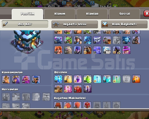 Clash of Clans BB 13 Hesap ve Hero Süper