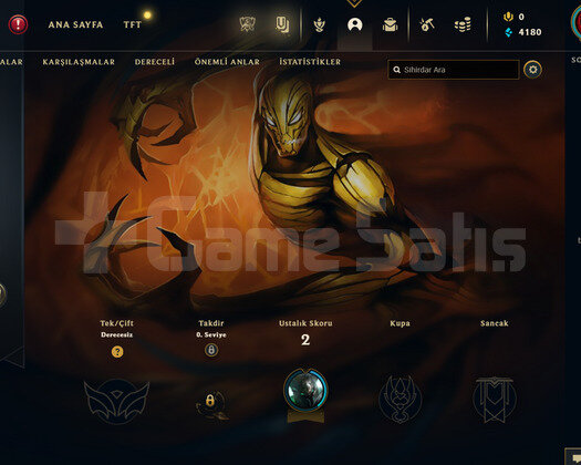TR Unranked | 2 Kostüm - 33 Hero |LoL Hesap