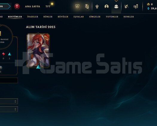TR Unranked | 1 Kostüm - 29K Mö | LoL Hesap