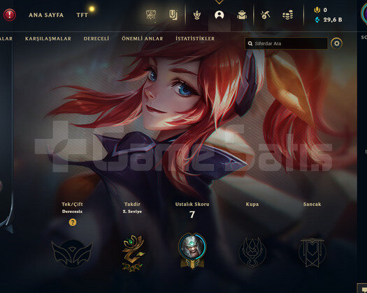 TR Unranked | 1 Kostüm - 29K Mö | LoL Hesap
