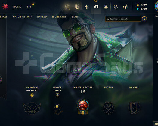 EUW Unranked | 1380 Rp - 2 Kostüm | LoL Hesap