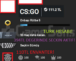 110TL ENVANTER TÜRK HESABI !
