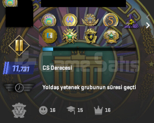 11 ÇOK NADİR MADALYA & 3580 SAAT & 19 LEVEL STEAM
