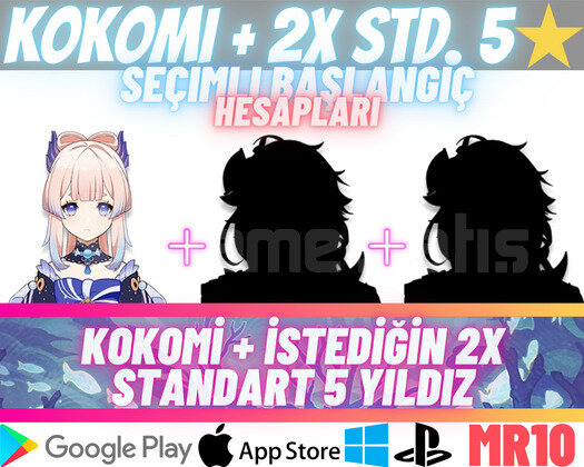 EU | MR10 Kokomi + 2x Seçimli STD 5 Yıldız