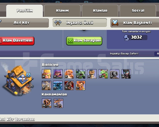 Clash of Clans BB 13 Hesap