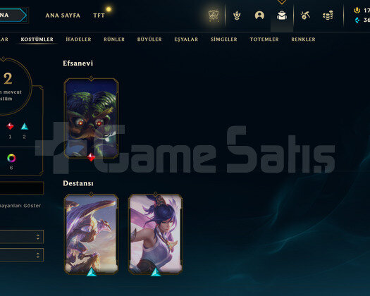 TR Zümrüt 4 | 12 Kostüm - 49 Hero | LoL Hesap