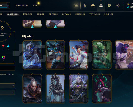 TR Zümrüt 4 | 12 Kostüm - 49 Hero | LoL Hesap