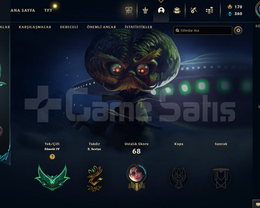 TR Zümrüt 4 | 12 Kostüm - 49 Hero | LoL Hesap