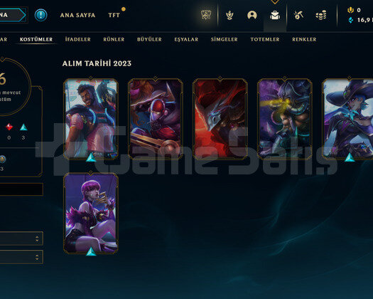 TR Zümrüt 4 | 6 Kostüm - 16K Mö | LoL Hesap
