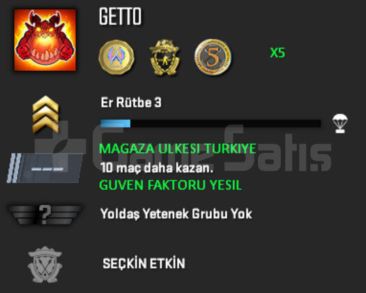 3 MADALYA | CSGO PRIME | MAGAZA TR YESIL FAKTOR