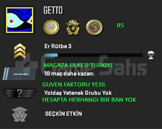 3 MADALYA | CSGO PRIME | MAGAZA TR YESIL FAKTOR