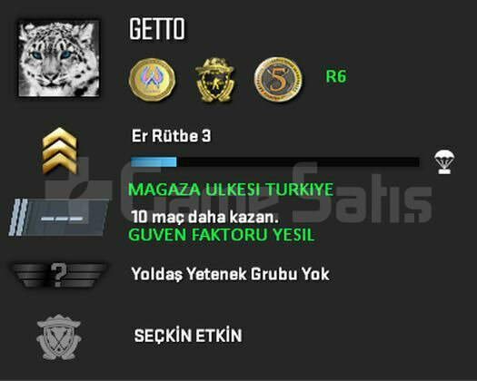 3 MADALYA | CSGO PRIME | MAGAZA TR YESIL FAKTOR