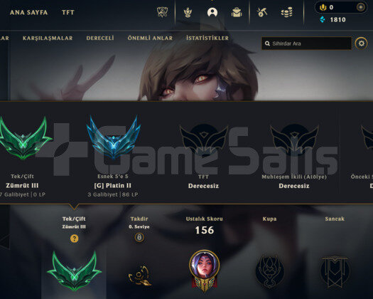 TR SADECE 7 WİNLE D3-D4 MMR 64WR Z3 BOL KOSTÜM ACC