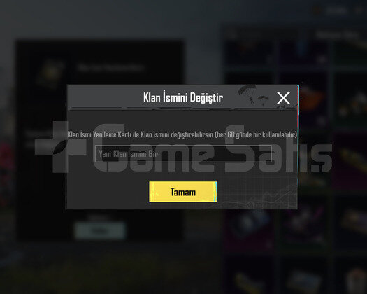9.4 SV PUBG KLAN İSİM DEĞİŞTİRME AKTİF