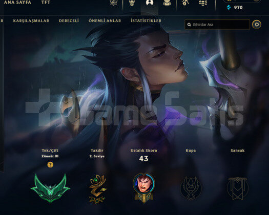 TR 8 WİN İLE Z3 D2-MASTER MMR BOL SKİN ACC!! +43LP