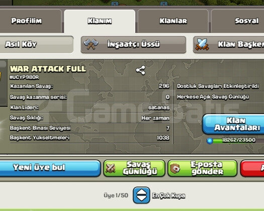 WAR ATTACK FULL 20 SV OLMAK ÜZERE uyguna
