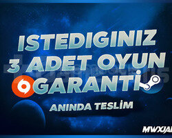 İstediğiniz 3 Oyun | Sınırsız Garanti | Destek