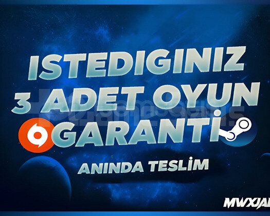 İstediğiniz 3 Oyun | Sınırsız Garanti | Destek