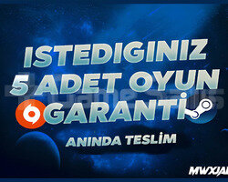 İstediğiniz 5 Oyun | Sınırsız Garanti | Destek