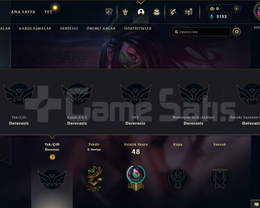 El ile kasılmış 30 level unranked hesap
