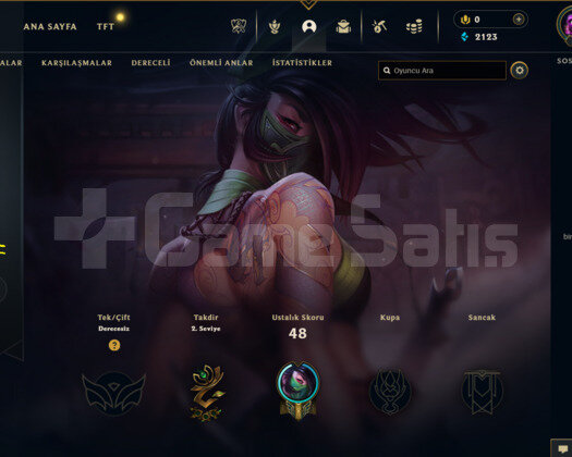 El ile kasılmış 30 level unranked hesap