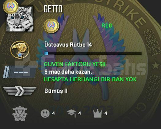 1 MADALYA | CSGO PRIME | GUVEN FAKTORU YESIL