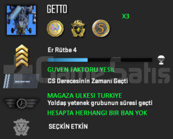 3 MADALYA | CSGO PRIME | MAGAZA TR YESIL FAKTOR