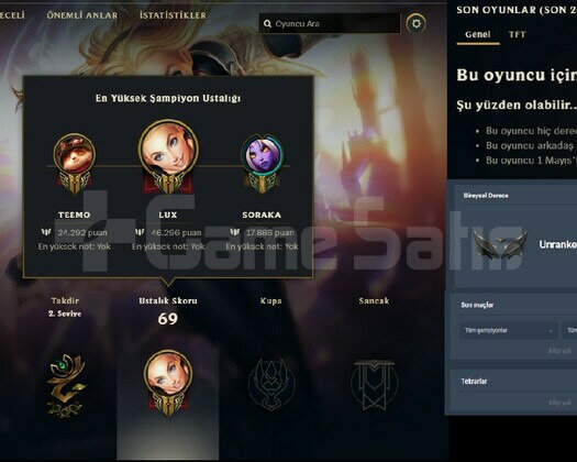 30 LVL ELLE KASILMIŞ 2015 MAIL ONAYSIZ LOL HESABI