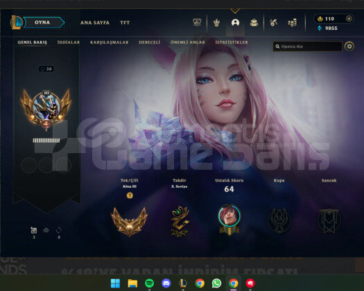 ELLE KASILMIŞ / 10 BİN MAVİ ÖZ / GOLD HESAP