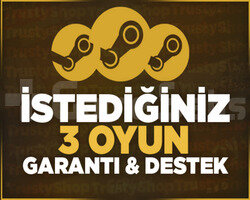İstediğiniz 3 Oyun + Ömür Boyu Garanti & Destek
