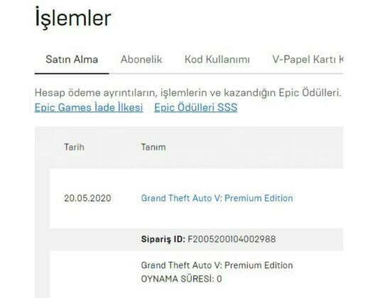 Grand Theft Auto VPremium Edition/EpicGames Hesap