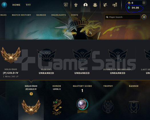 EUW SADECE 1WİN İLE P1-E4 MMR G4 80LP ACC 24K M.Ö!