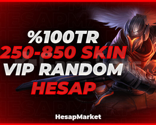 100 TR 250-850 SKIN VİP RANDOM HESAP